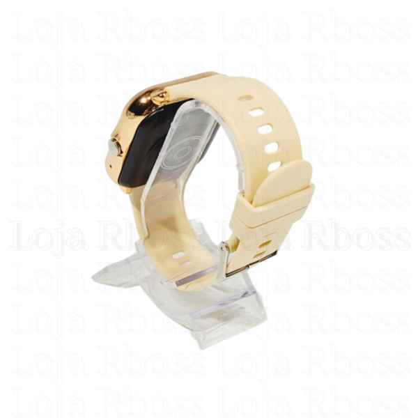 Smartwatch dourado 2 pulseiras - Image 8