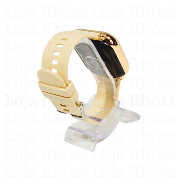 Smartwatch dourado 2 pulseiras - Image 9